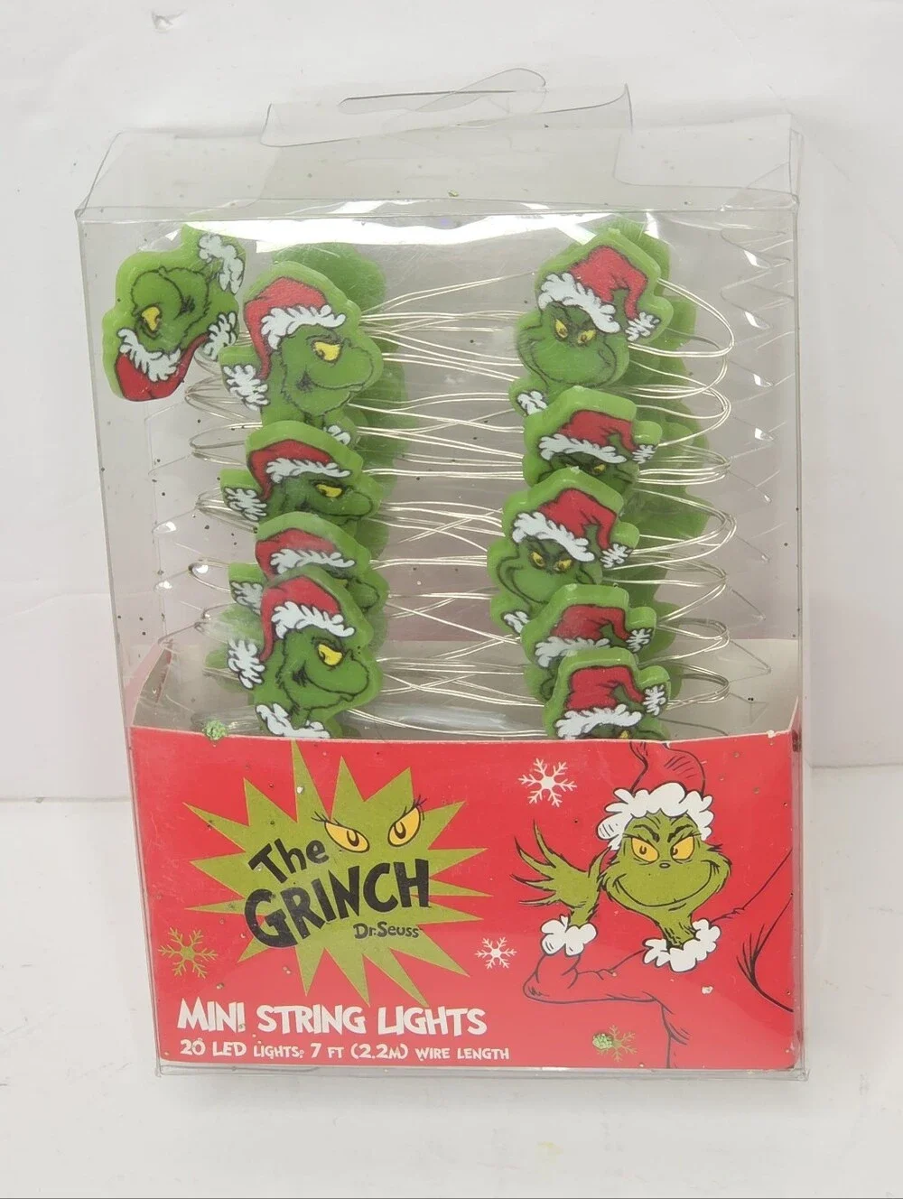 Dr Seuss The Grinch Who Stole Christmas 20 Count LED Micro String Light‎ Set